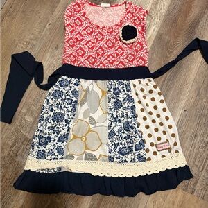 Charming Red and Blue Kids Dress